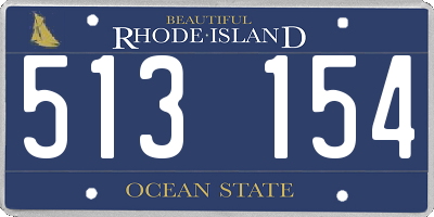 RI license plate 513154