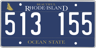 RI license plate 513155