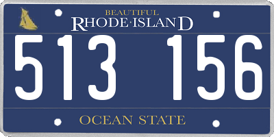 RI license plate 513156