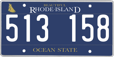RI license plate 513158