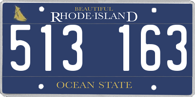 RI license plate 513163