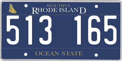 RI license plate 513165
