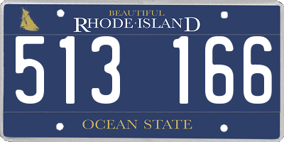 RI license plate 513166