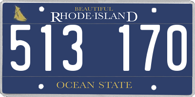 RI license plate 513170