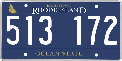 RI license plate 513172