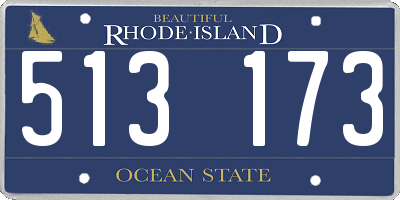 RI license plate 513173