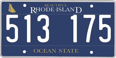 RI license plate 513175