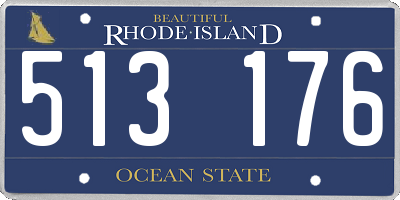 RI license plate 513176