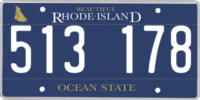 RI license plate 513178