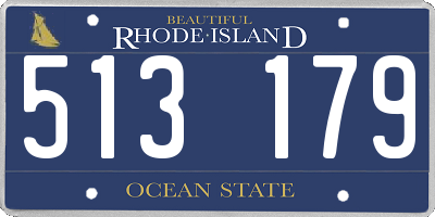 RI license plate 513179