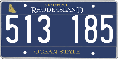 RI license plate 513185