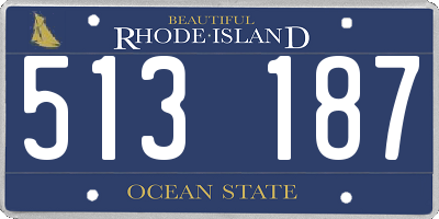 RI license plate 513187