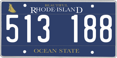 RI license plate 513188