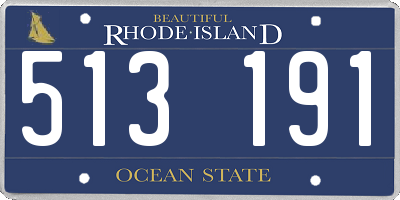 RI license plate 513191