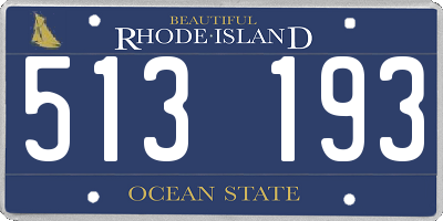 RI license plate 513193