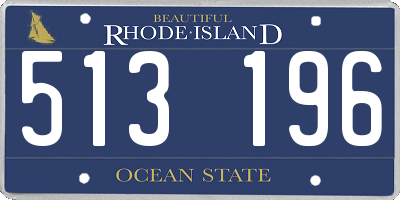 RI license plate 513196