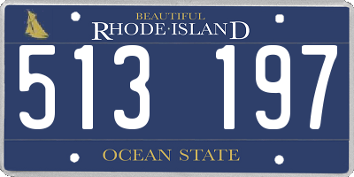 RI license plate 513197