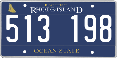 RI license plate 513198
