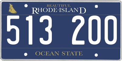 RI license plate 513200
