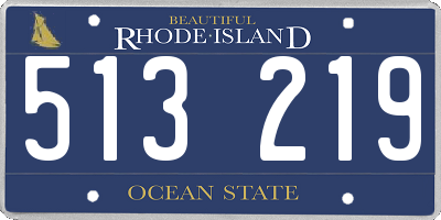 RI license plate 513219