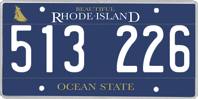RI license plate 513226