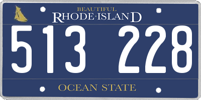 RI license plate 513228