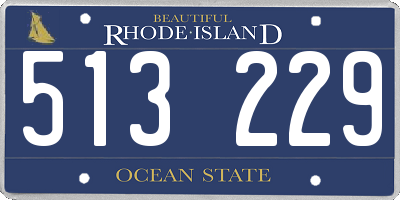 RI license plate 513229