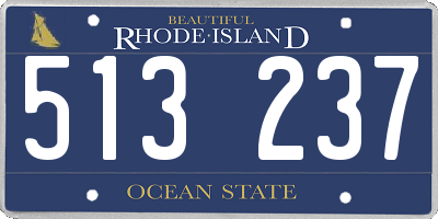 RI license plate 513237
