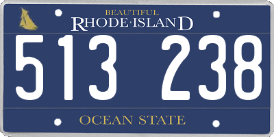 RI license plate 513238