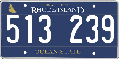 RI license plate 513239