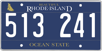 RI license plate 513241