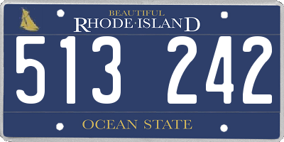 RI license plate 513242