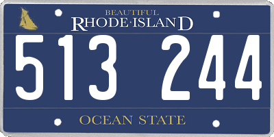 RI license plate 513244