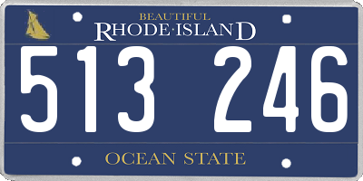 RI license plate 513246
