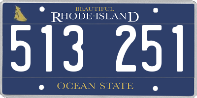 RI license plate 513251