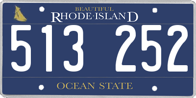 RI license plate 513252
