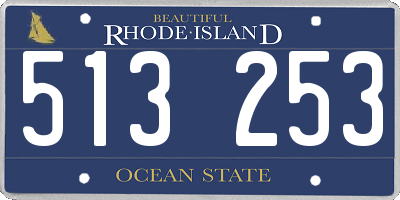 RI license plate 513253