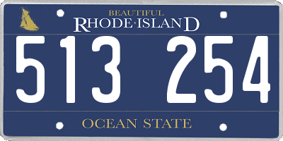 RI license plate 513254