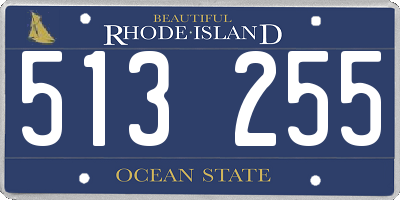 RI license plate 513255