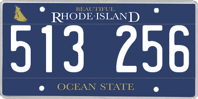 RI license plate 513256