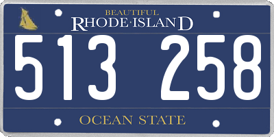 RI license plate 513258