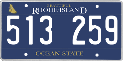 RI license plate 513259