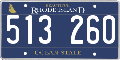 RI license plate 513260