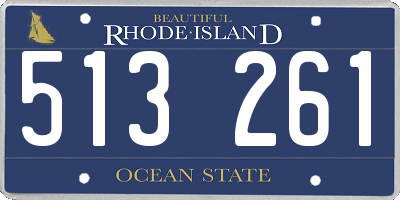 RI license plate 513261