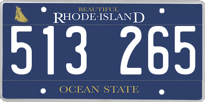 RI license plate 513265