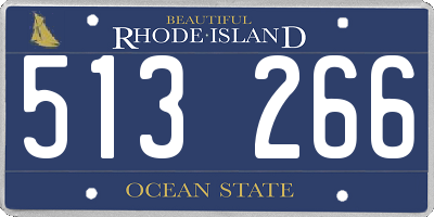RI license plate 513266