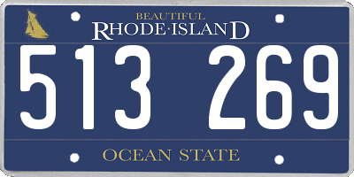 RI license plate 513269