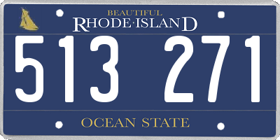 RI license plate 513271