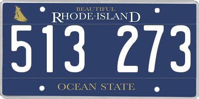 RI license plate 513273