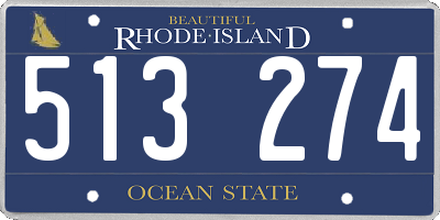 RI license plate 513274